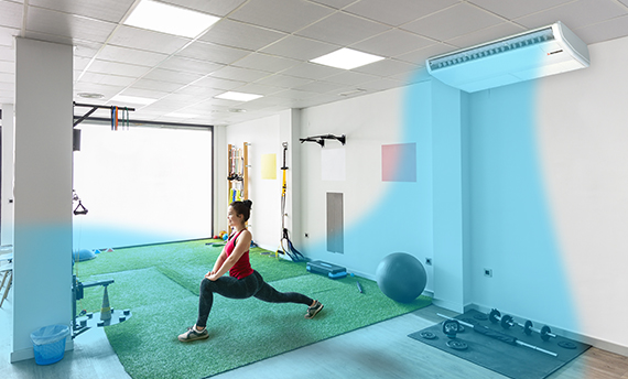 Потолочные внутренние блоки Mitsubishi Heavy Industries FDE-VH выдают мощный поток воздуха